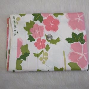 FABRIC Vintage "Summer Hollyhocks" An Exclusive Schumacher Screen Print, Cotton